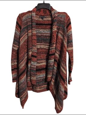 American Eagle Cozy Open-Front Multi-Color Knit Cardigan Sweater S